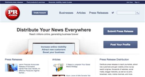 Submit Press Release now .